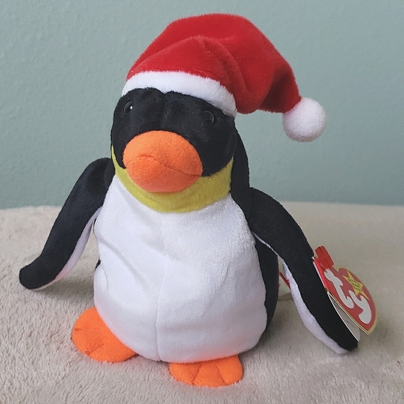 Zero 🐧🎅Ty Beanie Baby Christmas Penguin w/Hat⛄ Gift Kids Toy Collectible, NWT - Picture 1 of 11
